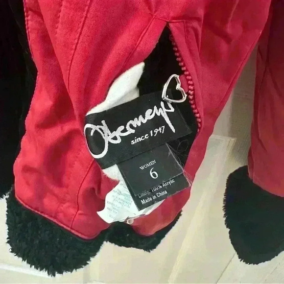Obermeyer Anastasia Women's Reversible Ski Jacket Red and Black Fleece size 6 - Picture 6 of 11
